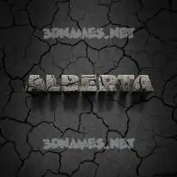alberta in Cracked Stone style - 3D name wallpaper
