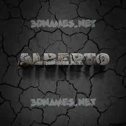 alberto in Cracked Stone style - 3D name wallpaper