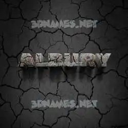 albury in Cracked Stone style - 3D name wallpaper
