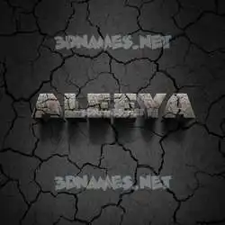 aleeya in Cracked Stone style - 3D name wallpaper