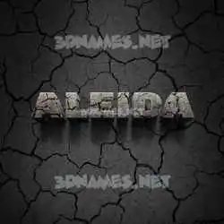 aleida in Cracked Stone style - 3D name wallpaper