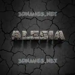 alesia in Cracked Stone style - 3D name wallpaper