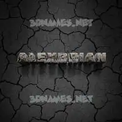 alexbrian in Cracked Stone style - 3D name wallpaper