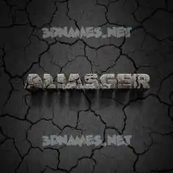 aliasger in Cracked Stone style - 3D name wallpaper