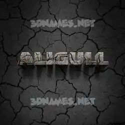 aligull in Cracked Stone style - 3D name wallpaper
