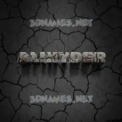 alihyder in Cracked Stone style - 3D name wallpaper