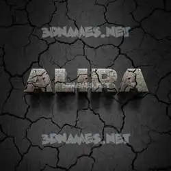 alira in Cracked Stone style - 3D name wallpaper