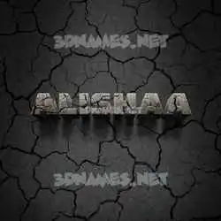 alishaa in Cracked Stone style - 3D name wallpaper