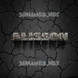 alisson in Cracked Stone style - 3D name wallpaper
