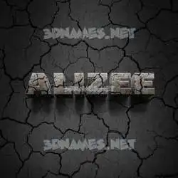alizee in Cracked Stone style - 3D name wallpaper