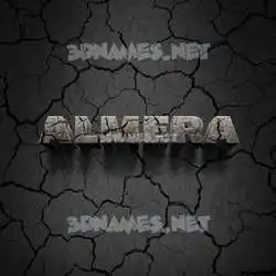almera in Cracked Stone style - 3D name wallpaper