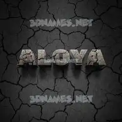aloya in Cracked Stone style - 3D name wallpaper