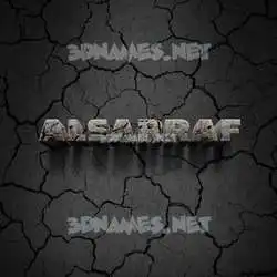 alsarraf in Cracked Stone style - 3D name wallpaper