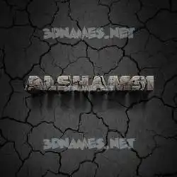 alshamsi in Cracked Stone style - 3D name wallpaper