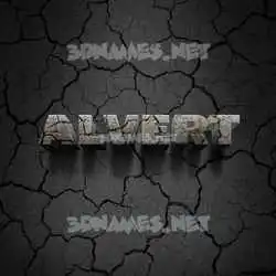 alvert in Cracked Stone style - 3D name wallpaper