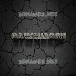 alwhdani in Cracked Stone style - 3D name wallpaper