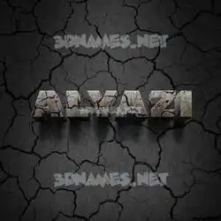 alyazi in Cracked Stone style - 3D name wallpaper
