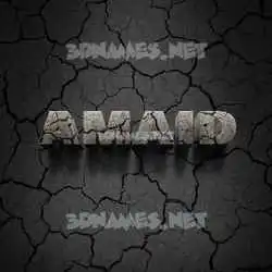 amaid in Cracked Stone style - 3D name wallpaper