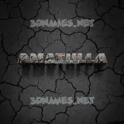 amatulla in Cracked Stone style - 3D name wallpaper