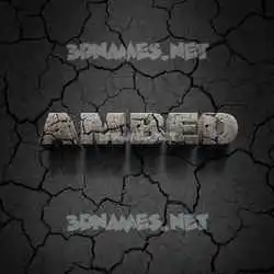 ambed in Cracked Stone style - 3D name wallpaper
