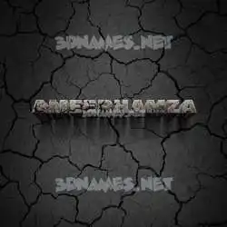 ameerhamza in Cracked Stone style - 3D name wallpaper