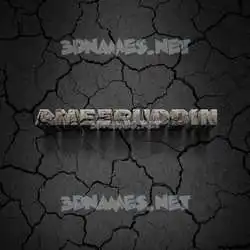 ameeruddin in Cracked Stone style - 3D name wallpaper