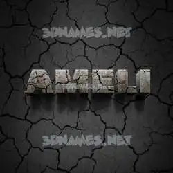 ameli in Cracked Stone style - 3D name wallpaper