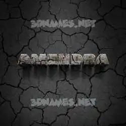 amendra in Cracked Stone style - 3D name wallpaper