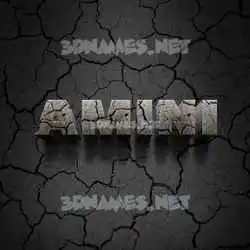 amini in Cracked Stone style - 3D name wallpaper