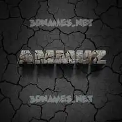 ammuz in Cracked Stone style - 3D name wallpaper