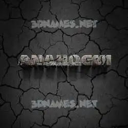 anahogui in Cracked Stone style - 3D name wallpaper