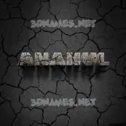 anahul in Cracked Stone style - 3D name wallpaper