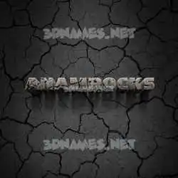 anamrocks in Cracked Stone style - 3D name wallpaper