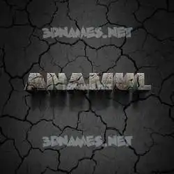 anamul in Cracked Stone style - 3D name wallpaper