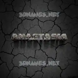 anastasia in Cracked Stone style - 3D name wallpaper