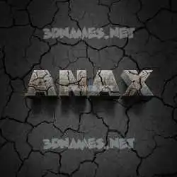 anax in Cracked Stone style - 3D name wallpaper