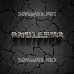 andleeba in Cracked Stone style - 3D name wallpaper