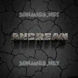 andrean in Cracked Stone style - 3D name wallpaper