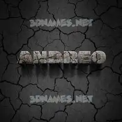 andreo in Cracked Stone style - 3D name wallpaper