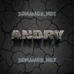 andry in Cracked Stone style - 3D name wallpaper
