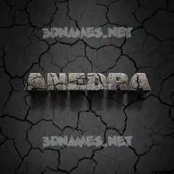 anedra in Cracked Stone style - 3D name wallpaper