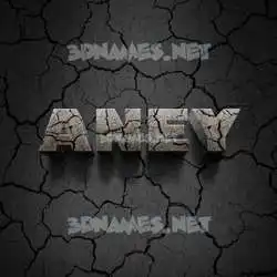 aney in Cracked Stone style - 3D name wallpaper