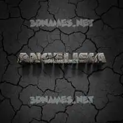 angelisia in Cracked Stone style - 3D name wallpaper