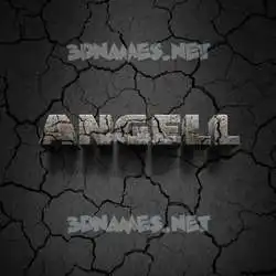 angell in Cracked Stone style - 3D name wallpaper