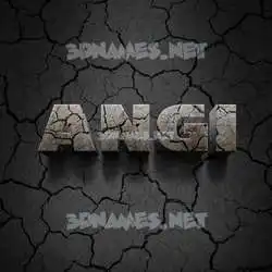 angi in Cracked Stone style - 3D name wallpaper