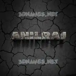anilraj in Cracked Stone style - 3D name wallpaper