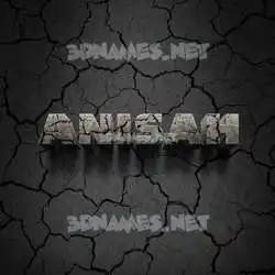 anisah in Cracked Stone style - 3D name wallpaper