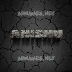 anishu in Cracked Stone style - 3D name wallpaper