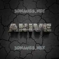anive in Cracked Stone style - 3D name wallpaper