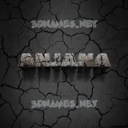 anjana in Cracked Stone style - 3D name wallpaper